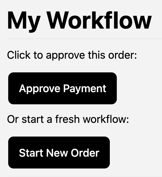 Signal and start buttons rendered as clickable controls in Cadence Web